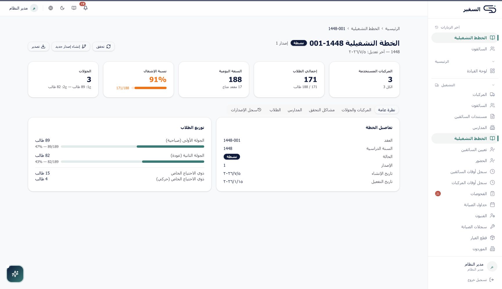 نظرة عامة على الخطة