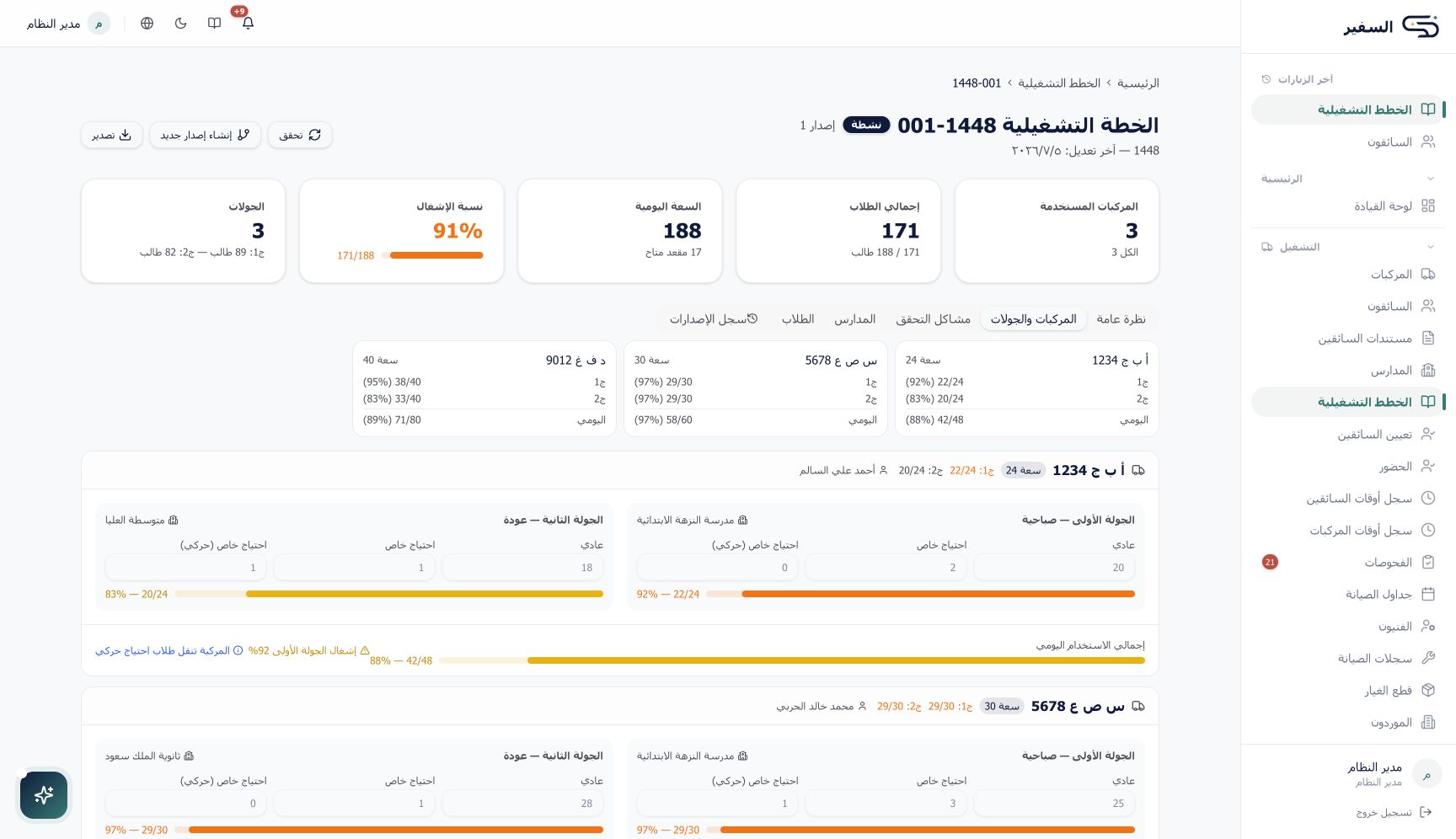 المركبات والجولات